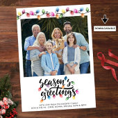 Cartes Pour Fêtes Annuelles Festive Noël Lumières Joyeuses Fêtes Photo