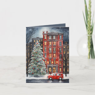 Cartes Pour Fêtes Annuelles Festive Noël Pays scène ajouter le message