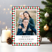 Cartes Pour Fêtes Annuelles Festive Red Green Photo Christmas