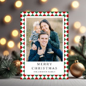 Cartes Pour Fêtes Annuelles Festive Red Green Photo Christmas