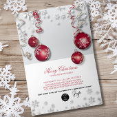 Cartes Pour Fêtes Annuelles Festive Rouge et Argent