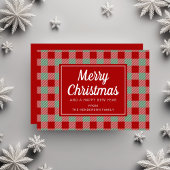 Cartes Pour Fêtes Annuelles Festive Rouge Plaid Noël