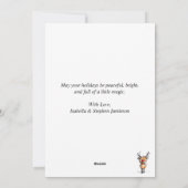 Cartes Pour Fêtes Annuelles Festive Rudolph Reindeer Sketch Merry Christmas (Dos)