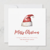 Cartes Pour Fêtes Annuelles Festive Santa Hat (Devant)