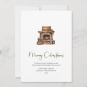 Cartes Pour Fêtes Annuelles Festive Script Font Cozy Christmas Greeting Card (Devant)