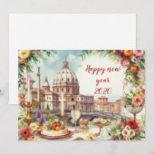 Cartes Pour Fêtes Annuelles Festive Table in Italy New Year (Devant / Derrière)