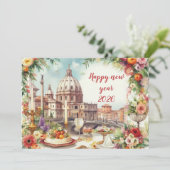 Cartes Pour Fêtes Annuelles Festive Table in Italy New Year (Debout devant)