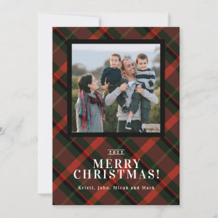 Cartes Pour Fêtes Annuelles Festive Tartan Christmas Photo