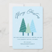 Cartes Pour Fêtes Annuelles Festive Trees and Heartwarming Holiday Message (Devant)