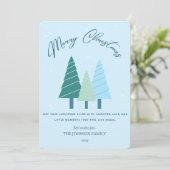 Cartes Pour Fêtes Annuelles Festive Trees and Heartwarming Holiday Message (Debout devant)