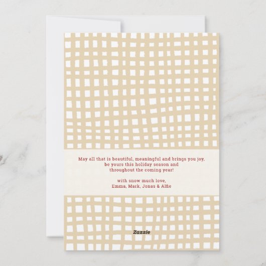 Cartes Pour Fêtes Annuelles Festive verdure et vaches Joyeuses vacances 1 Phot (Dos)