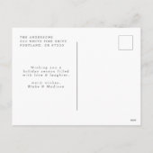 Cartes Pour Fêtes Annuelles Festive Verdure & Holly Berries Wreath Photo (Dos)