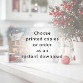 Cartes Pour Fêtes Annuelles Festive Village hiver neige Noël