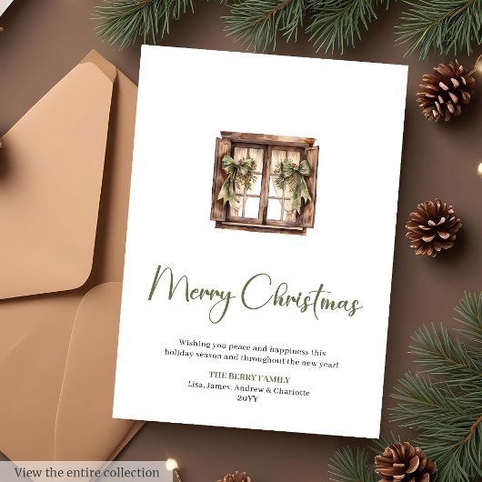 Cartes Pour Fêtes Annuelles Festive Watercolor Editable Christmas Greeting