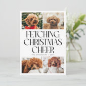 Cartes Pour Fêtes Annuelles Fetching Christmas Cheer Dog Photo White (Debout devant)