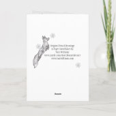 Cartes Pour Fêtes Annuelles Fête artistique de Fox Snowflake en hiver Noël (Dos)