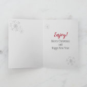 Cartes Pour Fêtes Annuelles Fête artistique de Fox Snowflake en hiver Noël (Intérieur)