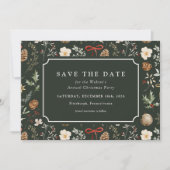 Cartes Pour Fêtes Annuelles Fête botanique d'hiver Noël Enregistrer la date (Devant)