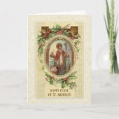 Cartes Pour Fêtes Annuelles Fête catholique Saint-Nicolas Fête religieuse (Devant)