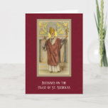 Cartes Pour Fêtes Annuelles Fête catholique Saint-Nicolas Fête religieuse<br><div class="desc">Belle image vintage de l'évêque catholique Saint Nicolas de Myra. 
Sa fête est célébrée le 6 décembre.</div>