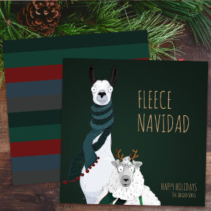 Cartes Pour Fêtes Annuelles Fête Chic et Drôle “Fleece Navidad” Jeu de mots