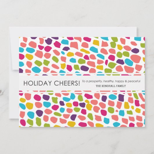 Cartes Pour Fêtes Annuelles fête colorée acclamations (Devant)