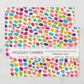 Cartes Pour Fêtes Annuelles fête colorée acclamations (Devant / Derrière)