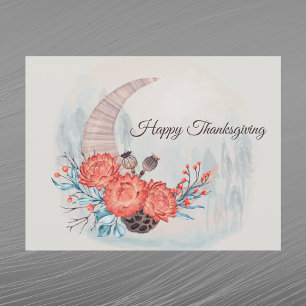 Cartes Pour Fêtes Annuelles Fête d'Action de grâce Fleur orange de paille de l