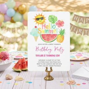 Cartes Pour Fêtes Annuelles Fête d'anniversaire Bonjour Été
