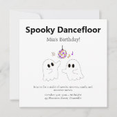 Cartes Pour Fêtes Annuelles Fête d'anniversaire d'Halloween | Éffrayant Dancef (Devant)
