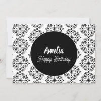 Fête d'anniversaire Mandala Noir Blanc  Coloriage 