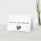 Cartes Pour Fêtes Annuelles Fête de Bacon (Dos)