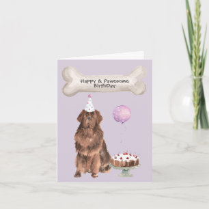 Cartes Pour Fêtes Annuelles Fête de chien Terre-Neuve