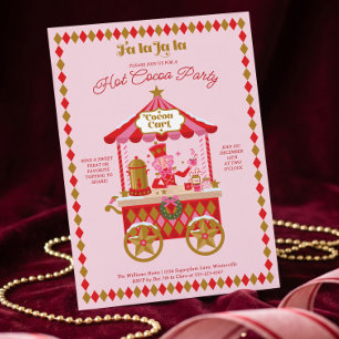 Cartes Pour Fêtes Annuelles Fête de Chocolat Chaud Fa La La Casse-Noisette de
