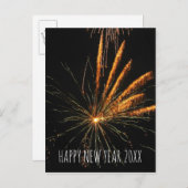 Cartes Pour Fêtes Annuelles Fête de feu d'artifice Photo Bonne année 2023 (Devant / Derrière)