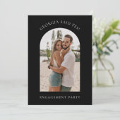 Cartes Pour Fêtes Annuelles Fête de fiançailles photo simple moderne (Debout devant)