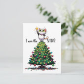 Cartes Pour Fêtes Annuelles Fête de fin 2023 Cat Tops Christmas Tree (Debout devant)