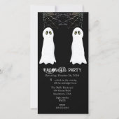 Cartes Pour Fêtes Annuelles Fête de Halloween avec des fantômes et des toiles  (Devant)