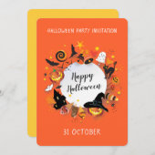 Cartes Pour Fêtes Annuelles Fête de Halloween tendance design joyeux (Devant / Derrière)
