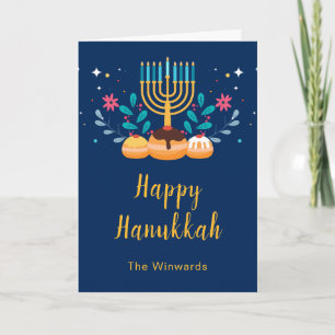 Cartes Pour Fêtes Annuelles Fête de Hanoukka avec menorah