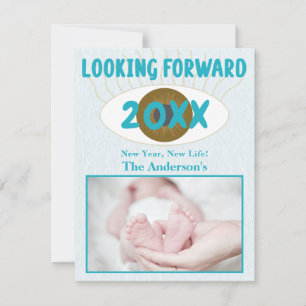 Cartes Pour Fêtes Annuelles Fête de la famille de l'avenir de l'an bleu