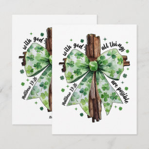 Cartes Pour Fêtes Annuelles Fête de la Saint-Patrick Croix de la Foi Chrétienn