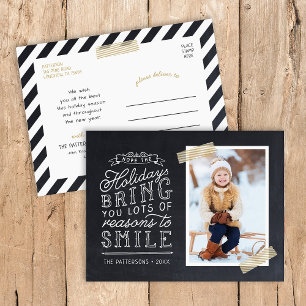 Cartes Pour Fêtes Annuelles Fête de lettrage sur tableau noir en famille