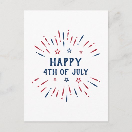 Cartes Pour Fêtes Annuelles Fête de l'Indépendance 4 juillet patriotique améri (Devant)