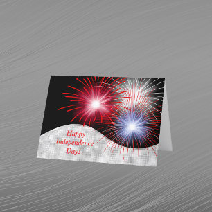 Cartes Pour Fêtes Annuelles Fête de l'Indépendance Rouge Bleu Patriotique