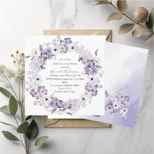 Cartes Pour Fêtes Annuelles Fête de mariage élégante fleurs de lilas aquarelle