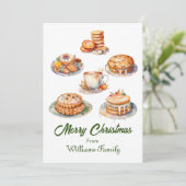 Cartes Pour Fêtes Annuelles Fête de Noël Aquarelle (Debout devant)