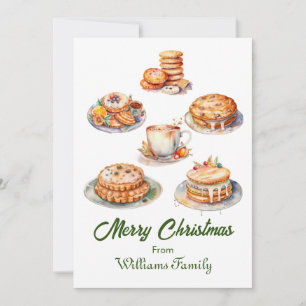 Cartes Pour Fêtes Annuelles Fête de Noël Aquarelle