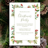 Cartes Pour Fêtes Annuelles Fête de Noël Botanical Holly Greenery