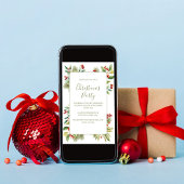 Cartes Pour Fêtes Annuelles Fête de Noël Botanical Holly Greenery